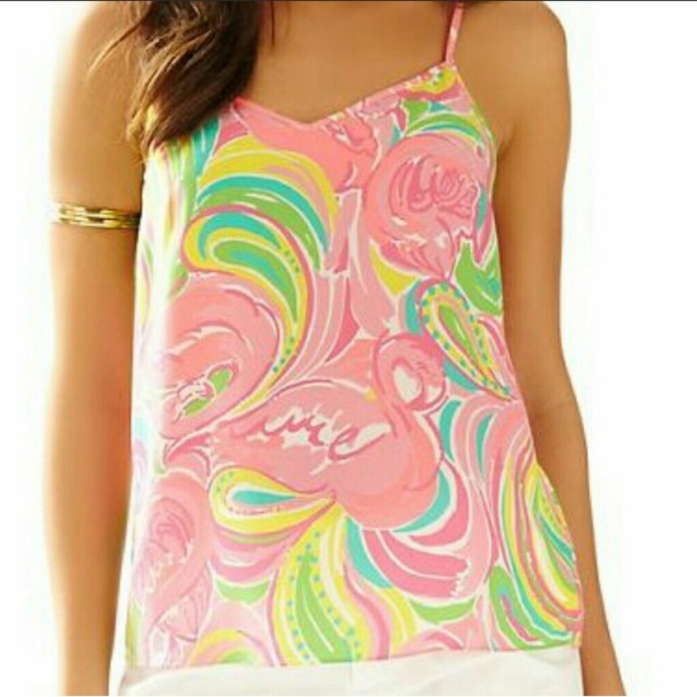 Lilly Pulitzer Silk Dusk Top “All Nighter”. Size M